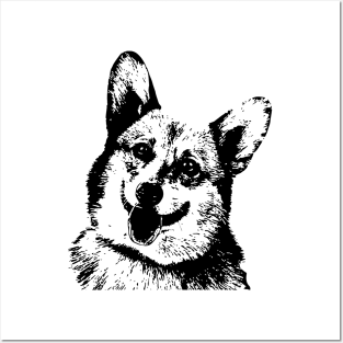 Corgi Pen and Ink Art Posters and Art